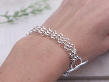 Load image into Gallery viewer, Sterling Silver Multi Chain Layering Toggle Bracelet
