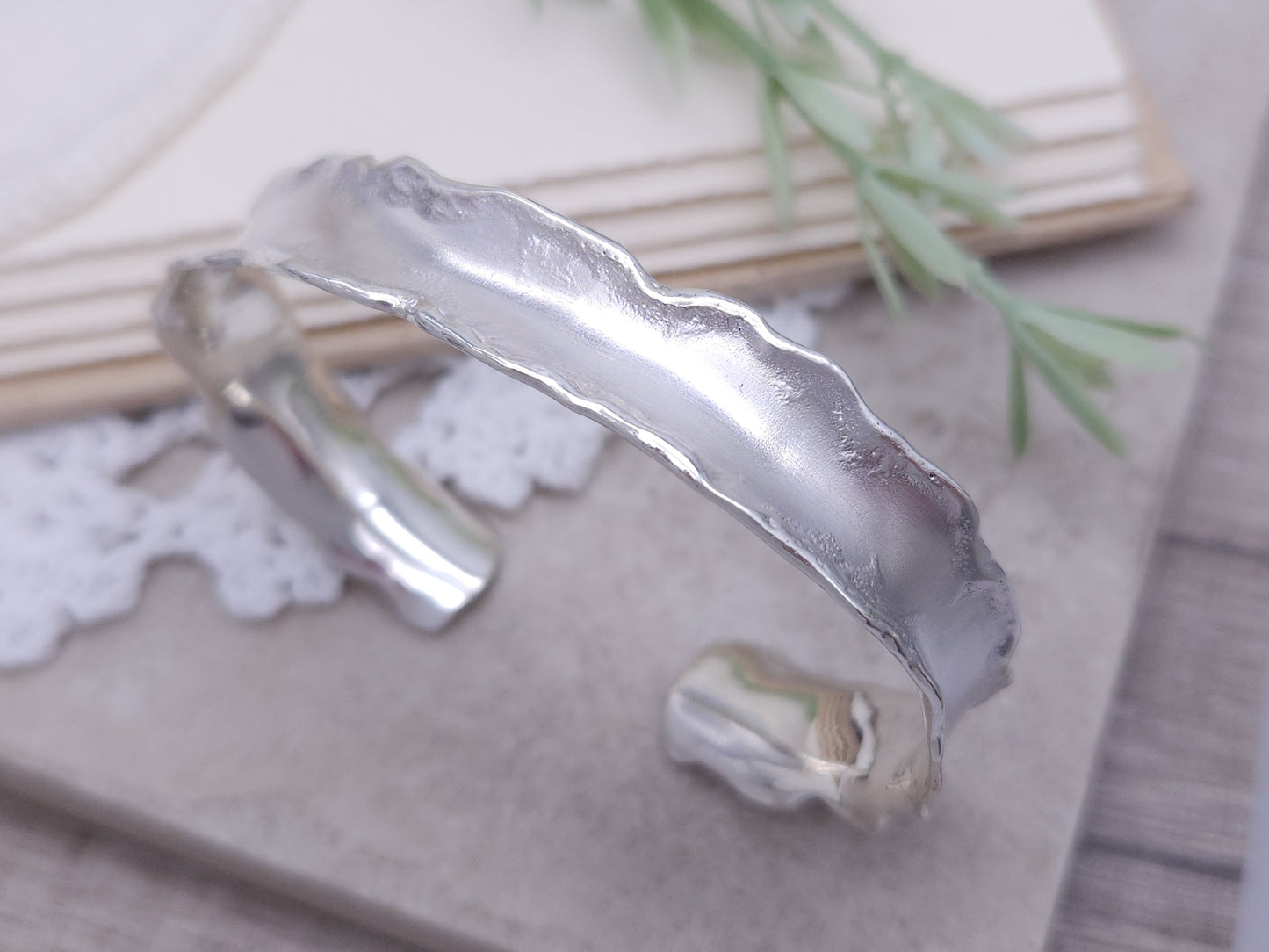 Sterling Silver Anticlastic Molten Cuff
