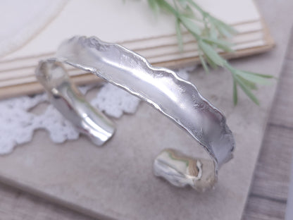 Sterling Silver Anticlastic Molten Cuff