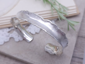 Sterling Silver Anticlastic Molten Cuff