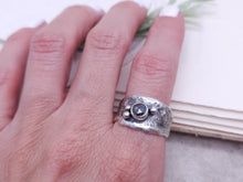 Load image into Gallery viewer, Serling Silver Salt &amp; Pepper Diamond Ring Size 9
