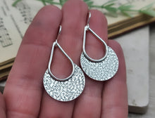 Load image into Gallery viewer, Sterling Hammered Textured Round Disc Earrings
