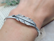 Load image into Gallery viewer, Sterling Silver Feather Cuff
