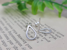Load image into Gallery viewer, Sterling Teardrop Stud Earrings / Silver Studs
