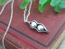 Load image into Gallery viewer, Sterling Peas in a Pod Necklace / Mothers Necklace / Gardener
