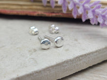 Load image into Gallery viewer, Small Sterling Hammered Stud Earrings
