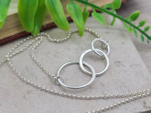 Load image into Gallery viewer, Three Ring Necklace / Minimalist Necklace / Circle Necklace
