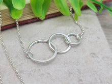 Load image into Gallery viewer, Three Ring Necklace / Minimalist Necklace / Circle Necklace
