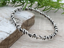 Load image into Gallery viewer, Rustic Sterling Silver Wrapped Bangle Bracelet
