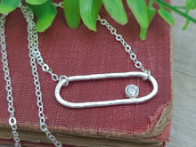 Load image into Gallery viewer, Sterling Silver Oval Pendant Necklace
