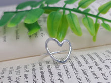 Load image into Gallery viewer, Sterling Silver Hammered Heart Ring
