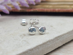 Small Sterling Hammered Stud Earrings