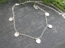 Load image into Gallery viewer, Sterling Dainty Multi Disc Necklace / Minimalist / Boho
