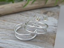 Load image into Gallery viewer, Sterling Double Hoop Earrings
