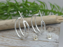 Load image into Gallery viewer, Sterling Double Hoop Earrings

