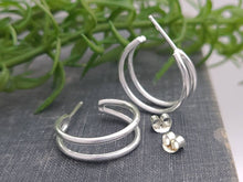 Load image into Gallery viewer, Sterling Double Hoop Earrings
