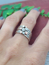 Load image into Gallery viewer, Sterling Silver and Copper Stacker Ring Set / Set of 3 or Set of 5
