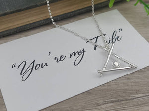 Sterling Silver You're my Tribe Teepee Necklace / Friendship /Best-friend / Family Necklace / Tribe / Bridesmaid /Mothers Day