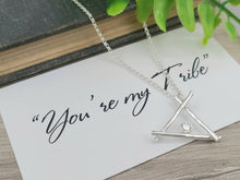 Load image into Gallery viewer, Sterling Silver You&#39;re my Tribe Teepee Necklace / Friendship /Best-friend / Family Necklace / Tribe / Bridesmaid /Mothers Day
