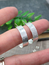 Load image into Gallery viewer, 1&quot; Sterling Wide Hammered Hoop Earrings / Large Hoops
