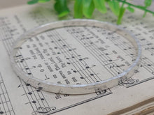 Load image into Gallery viewer, Thick Sterling Silver Wide Hammered Bangle / Heavy / Chunky
