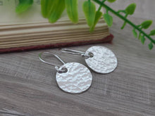 Load image into Gallery viewer, Sterling Hammered Disc Earrings / Everyday Staple
