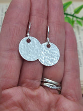 Load image into Gallery viewer, Sterling Hammered Disc Earrings / Everyday Staple

