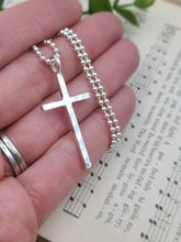 Load image into Gallery viewer, MENS Sterling Silver Cross Necklace
