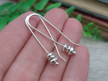 Load image into Gallery viewer, Sterling Silver Pebble Threader Earrings / Threaders / Thin Earrings
