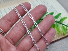Load image into Gallery viewer, Thick Sterling Silver Paperclip Necklace
