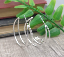 Load image into Gallery viewer, 1&quot; Sterling Double Hoop Earrings
