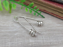 Load image into Gallery viewer, Sterling Silver Pebble Threader Earrings / Threaders / Thin Earrings
