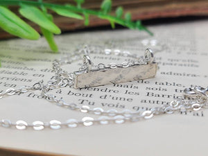 Sterling Silver Bar Necklace