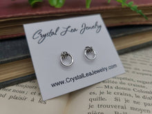 Load image into Gallery viewer, Sterling Silver Circle Wrapped Stud Earrings
