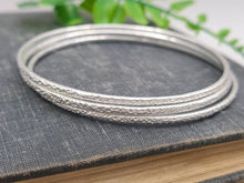 Load image into Gallery viewer, Sterling Silver Bangle Bracelet / Thin Bangles / Dainty
