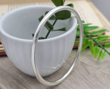 Load image into Gallery viewer, Thick Chunky 4 mm Sterling Silver Bangle / Heavy /
