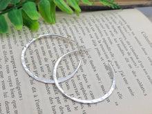 Load image into Gallery viewer, Sterling Hammered Hoop Earrings / Select your Size / Large / Medium / Small
