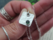 Load image into Gallery viewer, Sterling Silver &amp; Emerald Pendant Necklace
