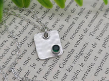 Load image into Gallery viewer, Sterling Silver &amp; Emerald Pendant Necklace
