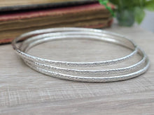 Load image into Gallery viewer, Sterling Silver Bangle Bracelet / Thin Bangles / Dainty
