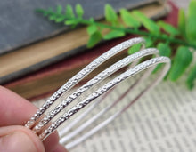 Load image into Gallery viewer, Sterling Silver Bangle Bracelet / Thin Bangles / Dainty

