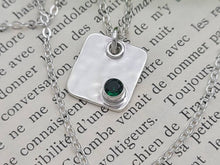Load image into Gallery viewer, Sterling Silver &amp; Emerald Pendant Necklace
