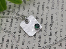 Load image into Gallery viewer, Sterling Silver &amp; Emerald Pendant Necklace
