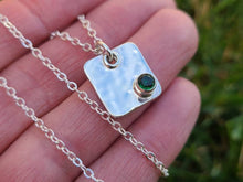 Load image into Gallery viewer, Sterling Silver &amp; Emerald Pendant Necklace
