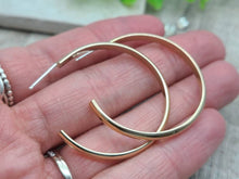 Load image into Gallery viewer, Gold Hoop Earrings / 3/4 Inch / 1 Inch / 1.5 Inch / 2 Inch
