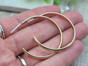 Gold Hoop Earrings / 3/4 Inch / 1 Inch / 1.5 Inch / 2 Inch