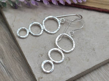Load image into Gallery viewer, Sterling Organic  Hammered Circle Earrings
