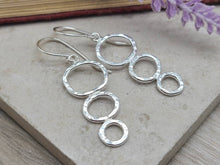 Load image into Gallery viewer, Sterling Organic  Hammered Circle Earrings
